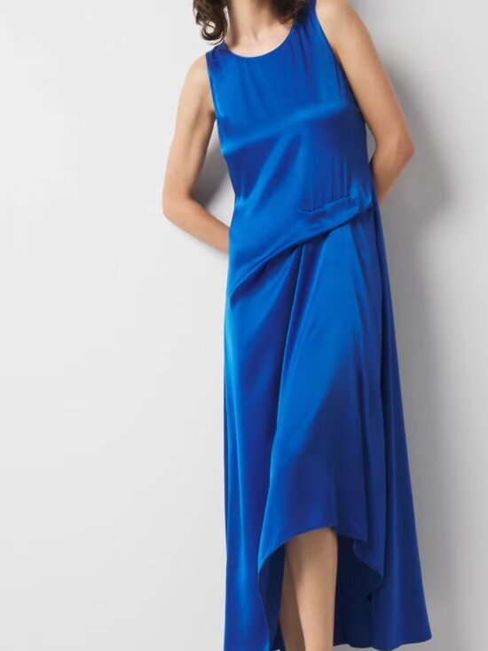 White House Black Market Dresses & Skirts - nwt WHITE HOUSE BLACK MARKET SATIN TANK MAXI DRESS IN BRILLIANT BLUE 6